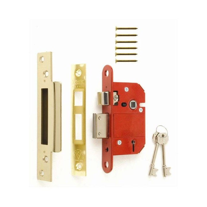 Era 262-32 British Standard 5 Lever Fortress Sashlock Brass 64mm