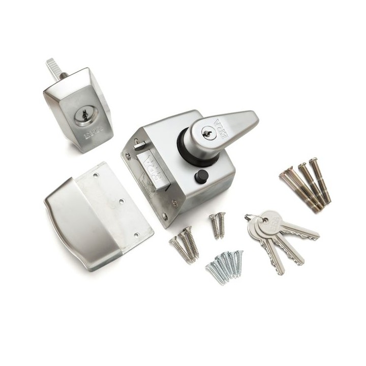 ERA 1830-35-1 British Standard High Security Nightlatch Satin Chrome 40mm