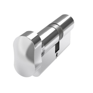 Mila Prolinea Knob Cylinder 35/35 Polished Chrome Anti-drill