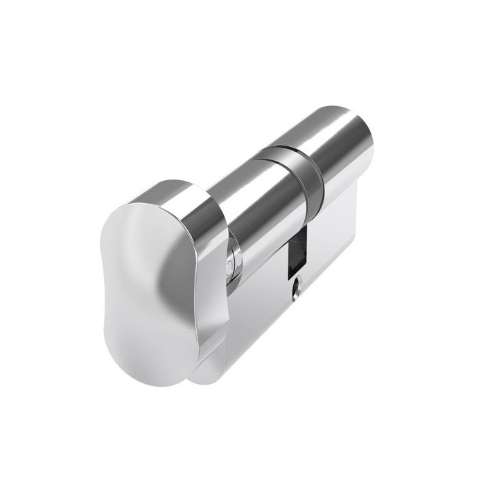 Mila Prolinea Knob Cylinder 35/35 Polished Chrome Anti-drill