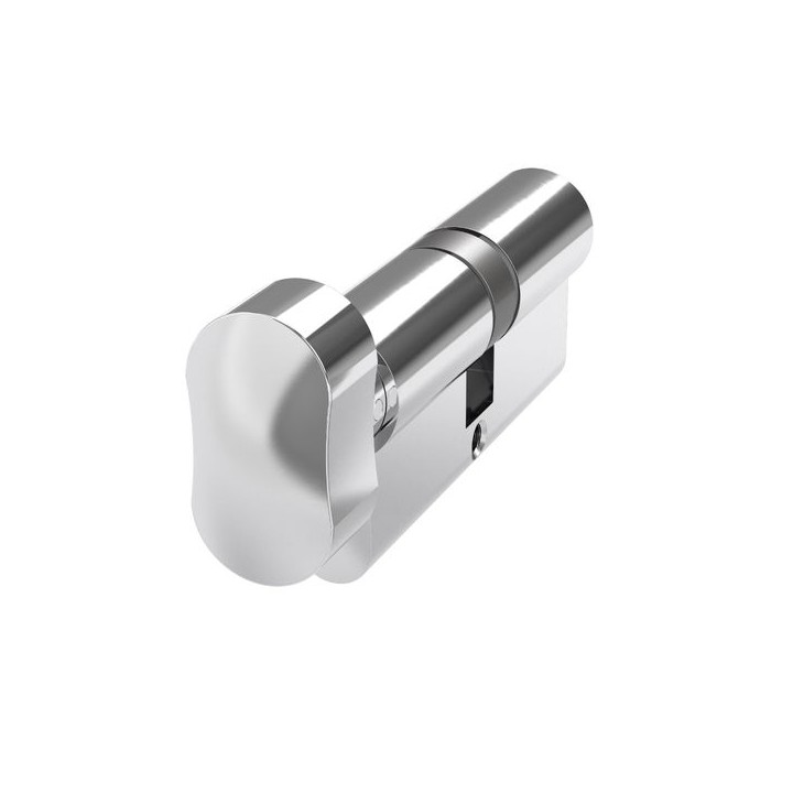 Mila Prolinea Knob Cylinder 45/45 Polished Chrome Anti-drill