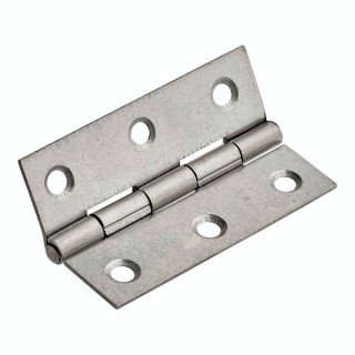 4Trade Butt Hinges Fixed Pin Self Colour 75mm Pack of 2