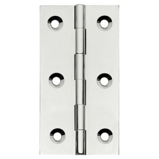 4Trade Polished Chrome Solid Drawn (Brass) Butt Hinge 76mm Pack of 2