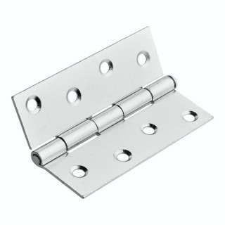 4Trade Butt Hinges Zinc Plated 100mm Pack of 2