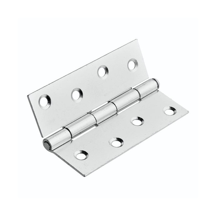 4Trade Butt Hinges Zinc Plated 100mm Pack of 2