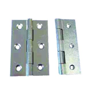 4Trade Butt Hinges Fixed Pin Zinc Plated 75mm Pack of 2