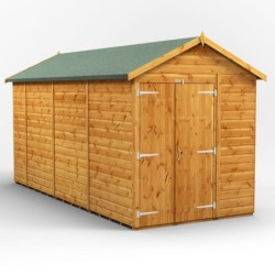 14 x 6 Power Windowless Apex Double Door