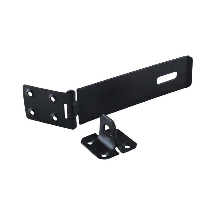 4Trade Safety Hasp & Staple Black 150mm