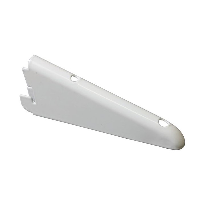 Twinslot Bracket 220mm White Antibacterial Coated