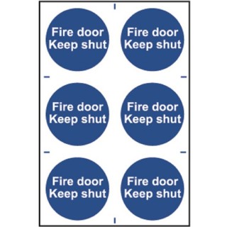 Spectrum Fire Door Keep Shut (Regular) Pack of 6