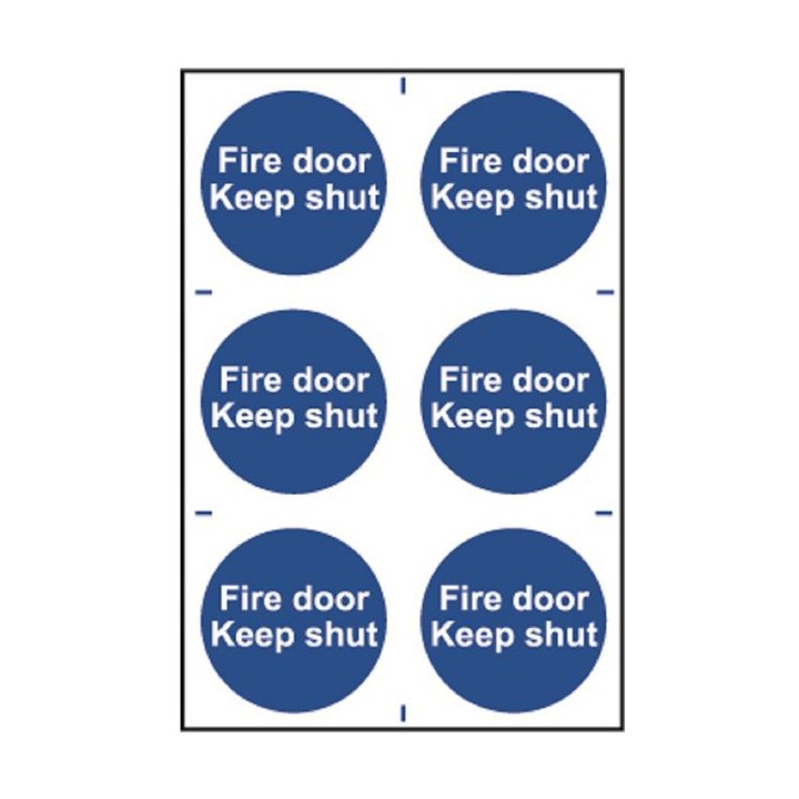 Spectrum Fire Door Keep Shut (Regular) Pack of 6