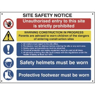 Spectrum Jumbo Composite Site Safety Sign