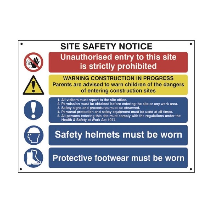 Spectrum Jumbo Composite Site Safety Sign