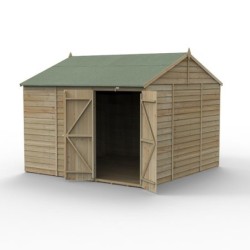 4LIFE Reverse Apex Shed 10 x 10 - Double Door - No Windows Home Delivery