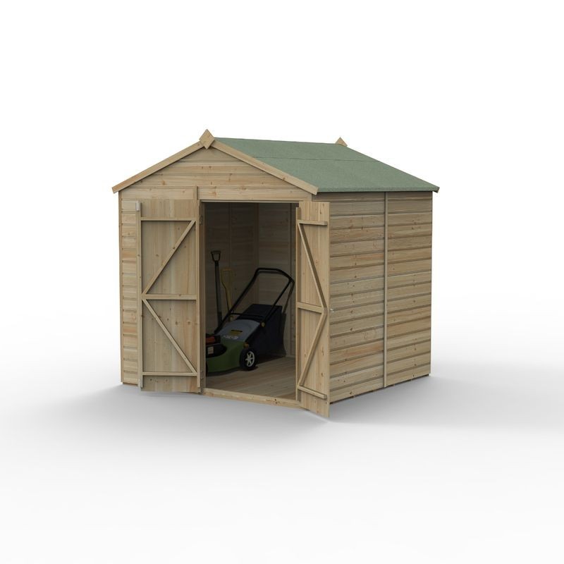 Beckwood 7x7 Apex Shed No Windows DoubleDoor Installed
