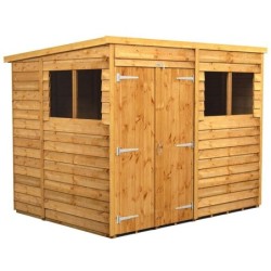 8 x 6 Power Overlap PENT  Double Doors