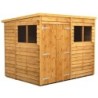 8 x 6 Power Overlap PENT  Double Doors