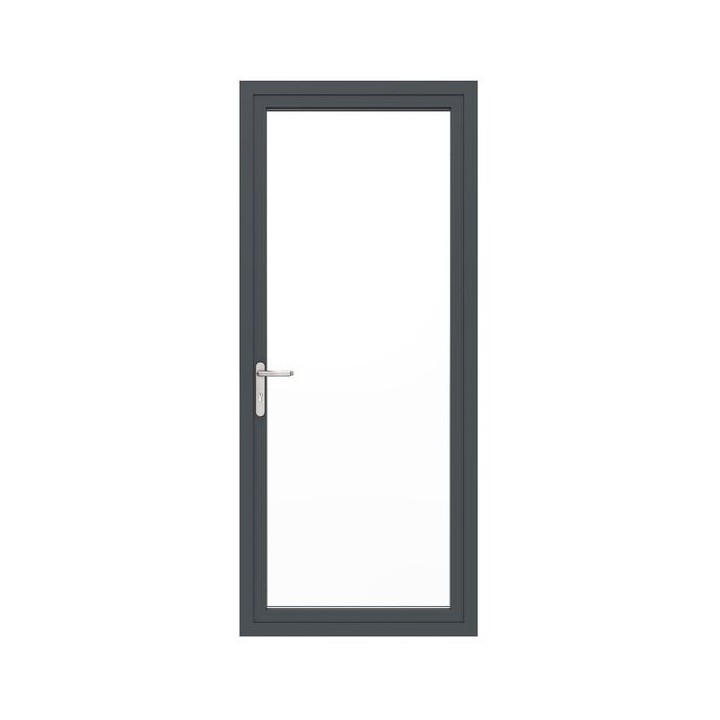 Aston Aluminium Single Door Frame Unglazed 60 x 2100 x 900mm - Black