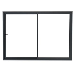 Aston Aluminium Sliding Door Frame 25 x 3500 x 2200mm - Black