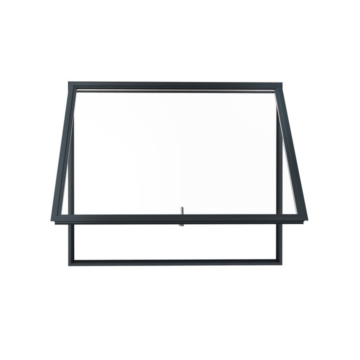 Aston Aluminium Heritage Window Top Hung Frame 70 x 500 x 500mm - Black