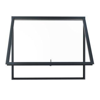 Aston Aluminium Heritage Window Top Hung Frame 47 x 500 x 500mm - Black