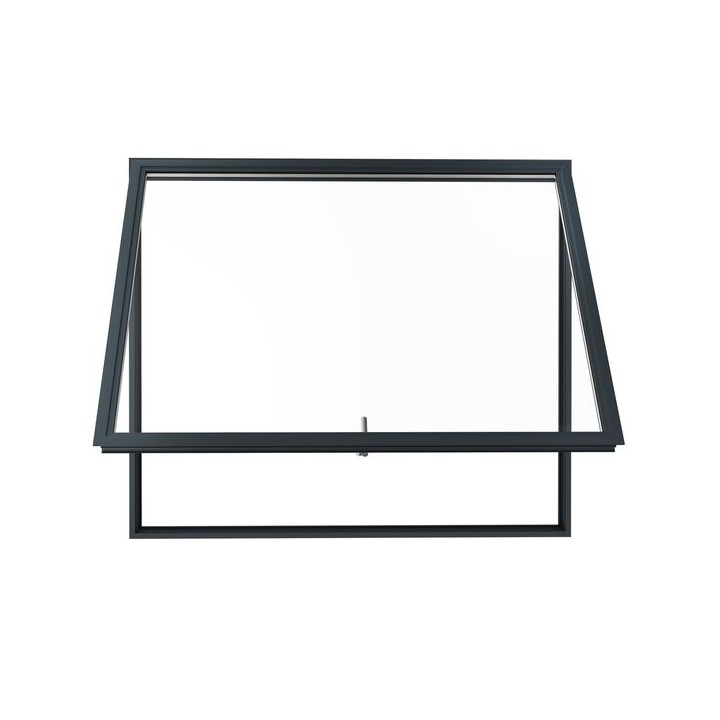 Aston Aluminium Heritage Window Top Hung Frame 47 x 500 x 500mm - Black