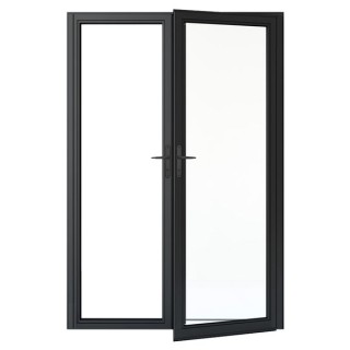 Aston Aluminium French Door Frame 60 x 2100 x 1800mm - Black