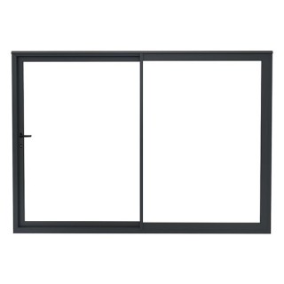 Aston Aluminium Sliding Door Frame 20 x 3500 x 2200mm - Black