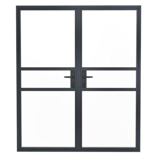 Aston Aluminium Heritage Door Frame Unglazed 55 x 2100 x 1800mm - Black