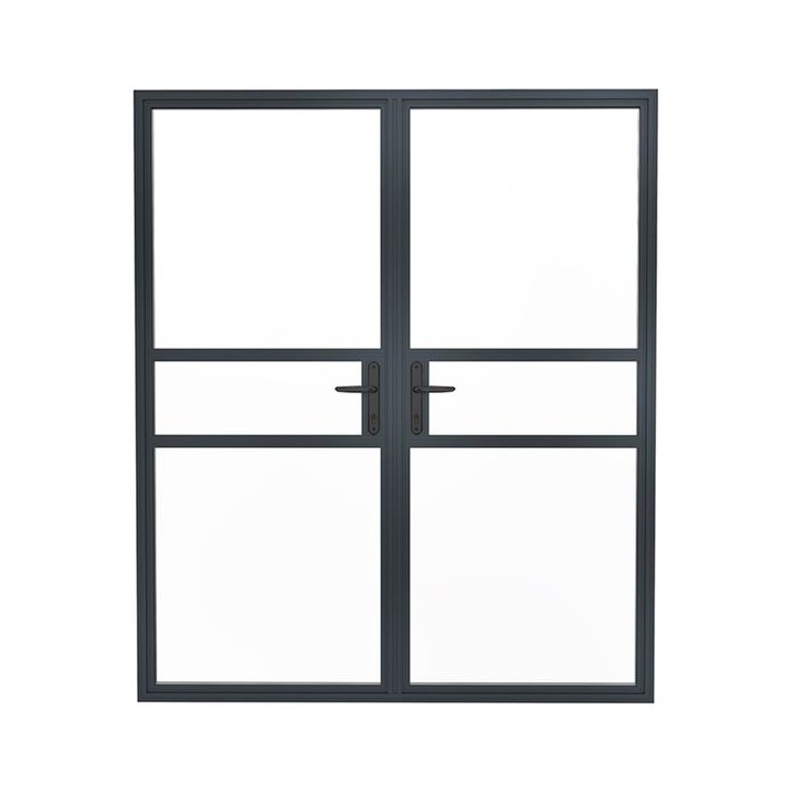 Aston Aluminium Heritage Door Frame Unglazed 55 x 2100 x 1800mm - Black