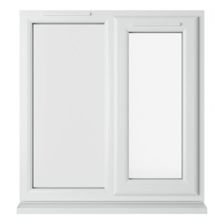 Crystal Triple Glazed uPVC Window White Right Hung 905mm x 965mm Clear