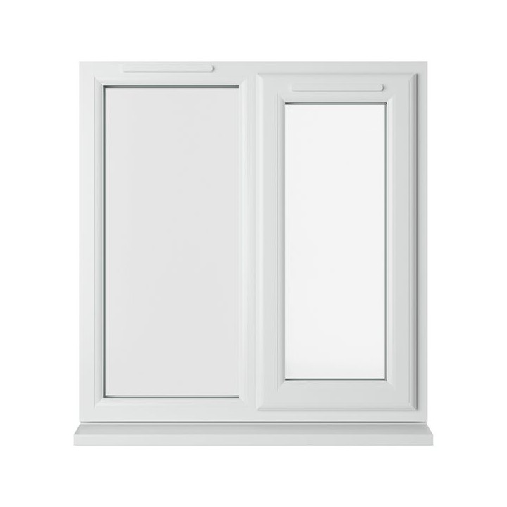 Crystal Triple Glazed uPVC Window White Right Hung 905mm x 965mm Clear