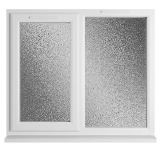 Crystal Double Glazed uPVC Window White Left Hung 1190mm x 1190mm Obscure