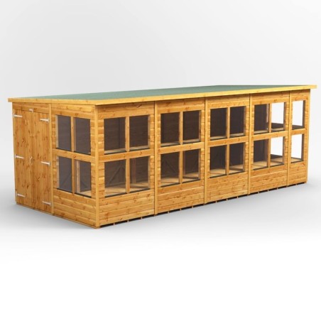 18 x 8 Power Pent Double Door Potting Shed