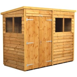 8 x 4 Power Overlap PENT  Double Doors