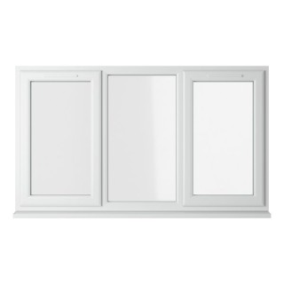 Crystal Double Glazed uPVC Window White Left & Right Hung 1770mm x 965mm Clear