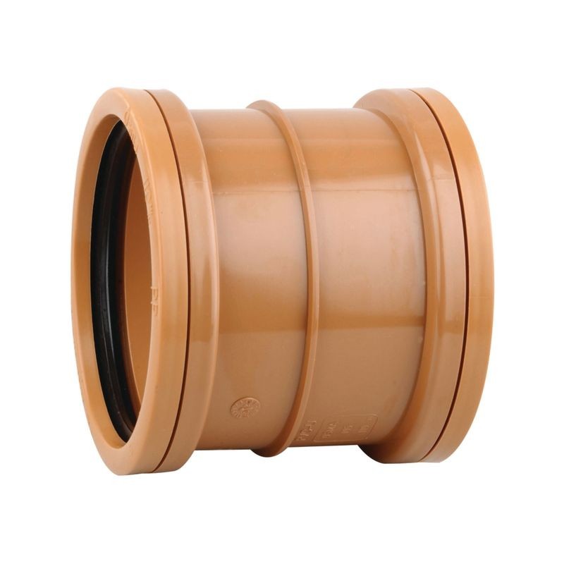 OsmaDrain Double Socket Slip Coupler 160mm 6D105