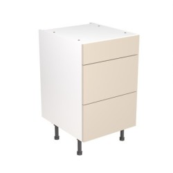 Flatpack Three Drawer Base Unit Ultra Matt Cashmere Slab 500mm - FKKF0641