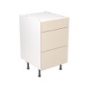 Flatpack Three Drawer Base Unit Ultra Matt Cashmere Slab 500mm - FKKF0641