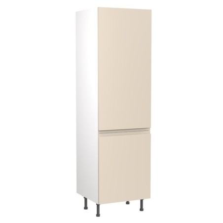 Flatpack 70 30 Fridge Freezer Tower J-PULL Ultra Matt Cashmere 600mm