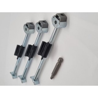 Zipbolt PPQT10.858ZIPCLIP Worktop Connectors for 22mm Worktops 164mm Zinc Plated 3 Pack