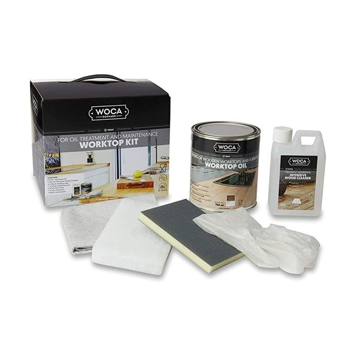 Danzer Woca H999PKITBEN Solid Wood Worktop Oil and Maintenance Kit