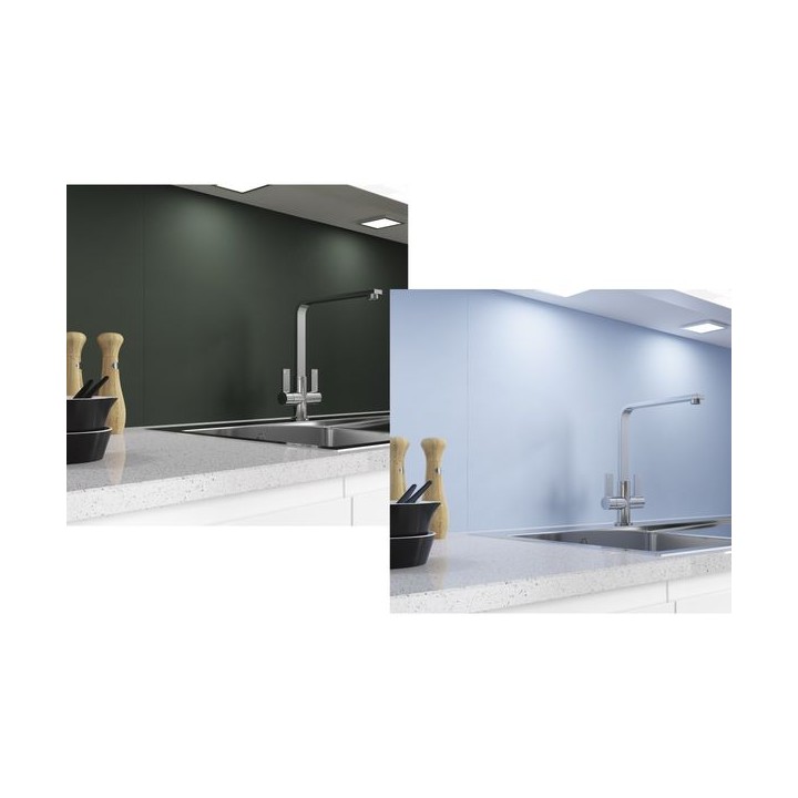 Alusplash 900 X 800mm Double Sided Splashback Forest Green and Glacier Blue