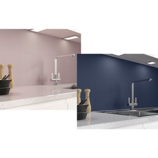Alusplash 3050 X 610mm Double Sided Splashback Frosted Flora and Midnight Moon