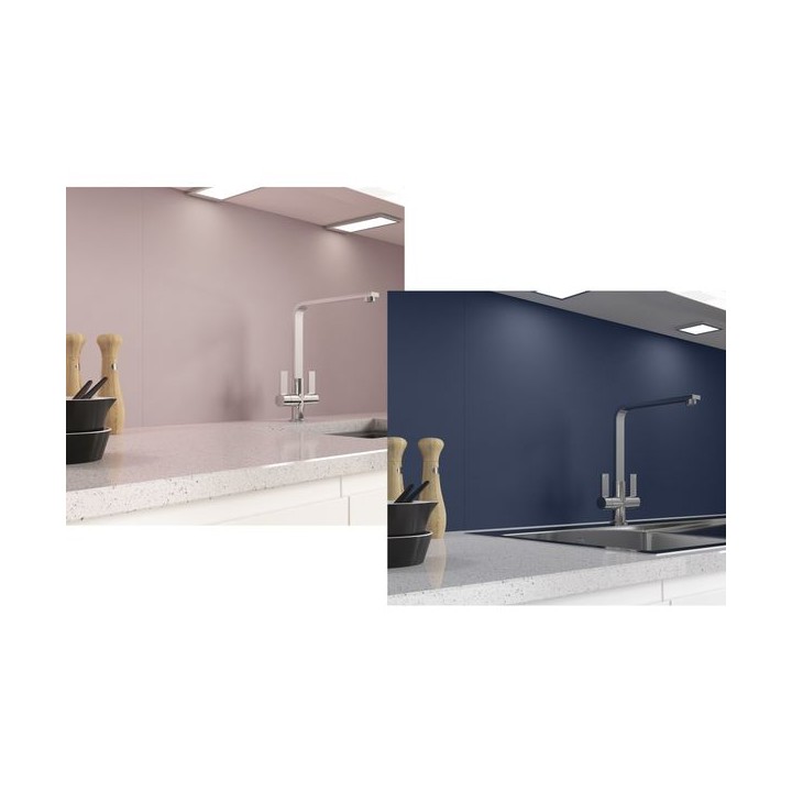 Alusplash 3050 X 610mm Double Sided Splashback Frosted Flora and Midnight Moon