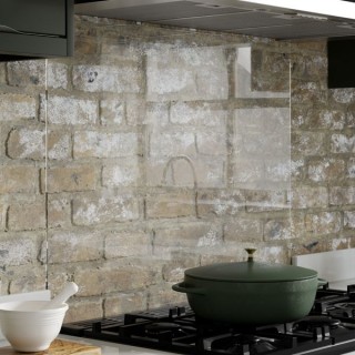 Hafele Glass Splashback Clear Crystal 595 x 745mm