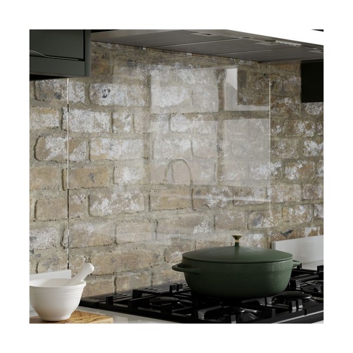 Hafele Glass Splashback Clear Crystal 595 x 745mm