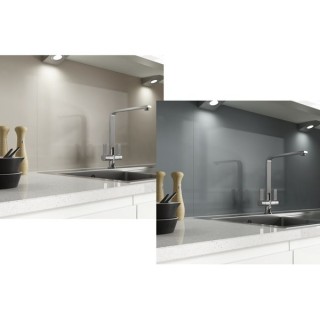 Alusplash 3050 X 610mm Double Sided Splashback Warm Grey and Petrol Blue