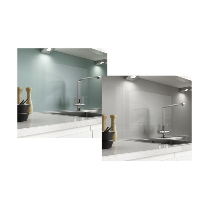 Alusplash 3050 X 610mm Double Sided Splashback Bluebird and Space Silver