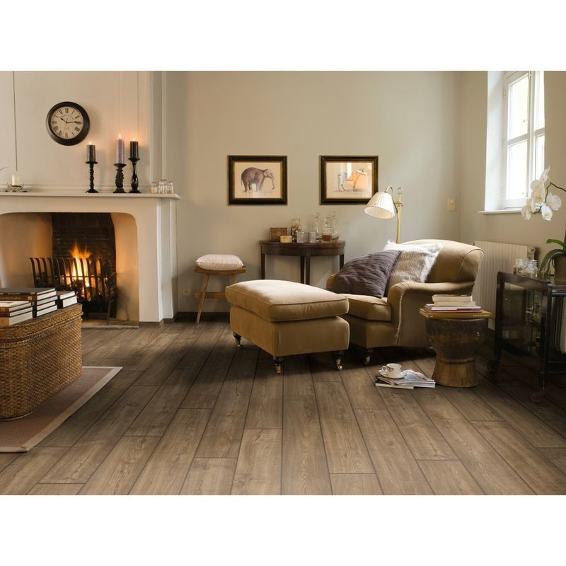 Quick-Step Impressive Scraped Oak Grey Brown Laminate Flooring - Pack Size 1.835m2